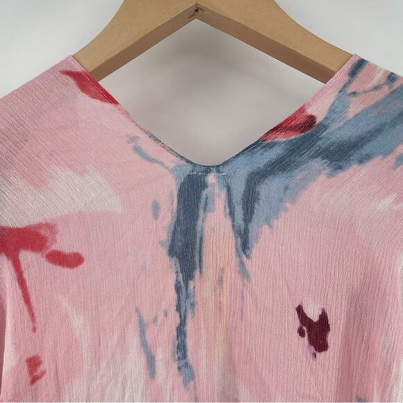 COLLECTION EIGHTEEN Wrap Scarf NWT Warm Pink Multi Spring Lightweight Colorful - Picture 13 of 14